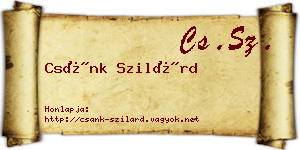 Csánk Szilárd névjegykártya
