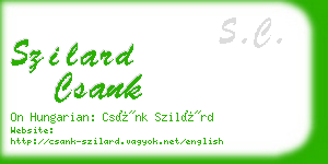 szilard csank business card